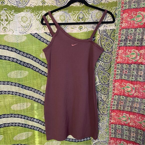Nike Brown Everyday Mode Asymmetrical Tank Dress Size Medium - Picture 2 of 16